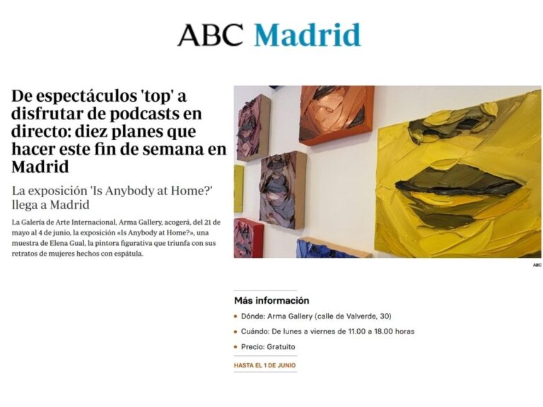 ARMA GALLERY - Contemporary Art - Elena Gual - Solo Show - Madrid - Artist - ABC Madrid