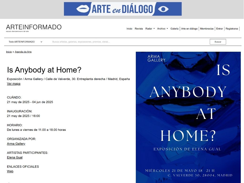 ARMA GALLERY - Contemporary Art - Elena Gual - Solo Show - Madrid - Artist - Arte Informado