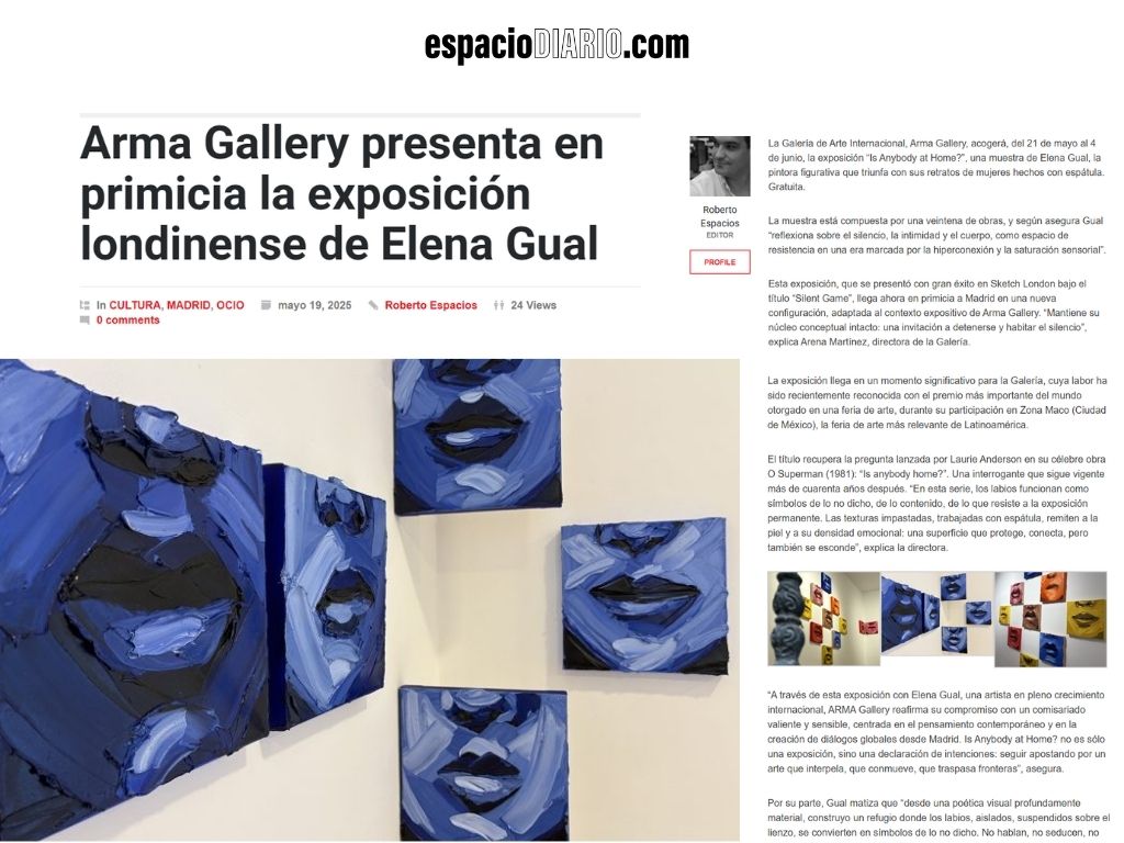 ARMA GALLERY - Contemporary Art - Elena Gual - Solo Show - Madrid - Artist - Espacio Diario