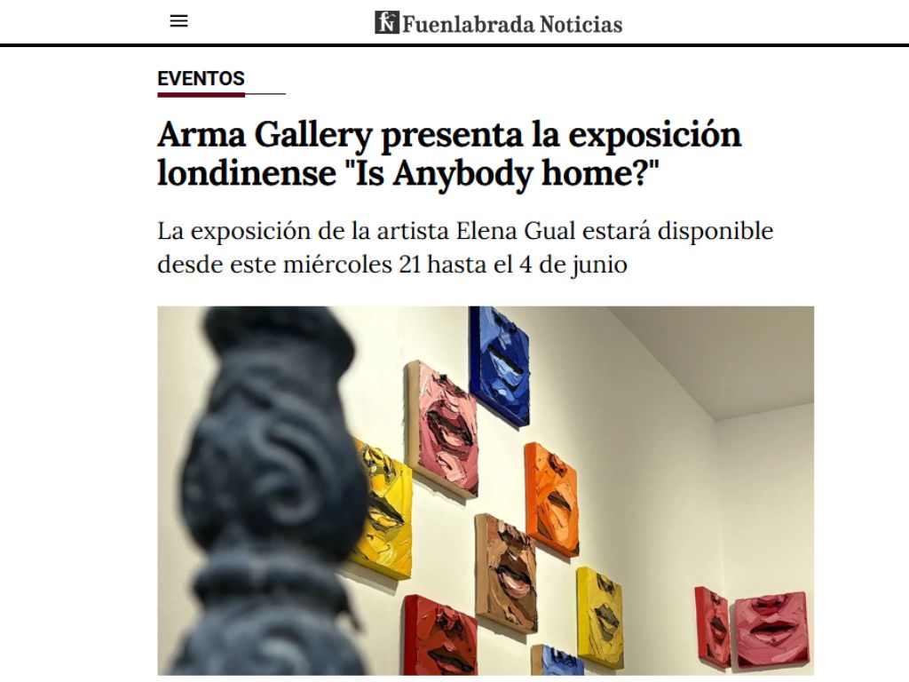 ARMA GALLERY - Contemporary Art - Elena Gual - Solo Show - Madrid - Artist - Fuenlabrada Noticias