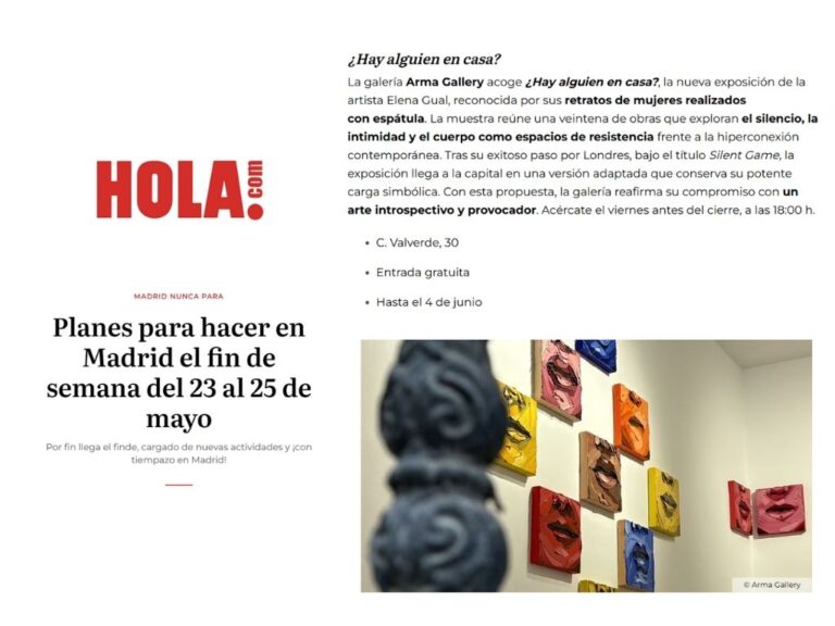 ARMA GALLERY - Contemporary Art - Elena Gual - Solo Show - Madrid - Artist - Hola