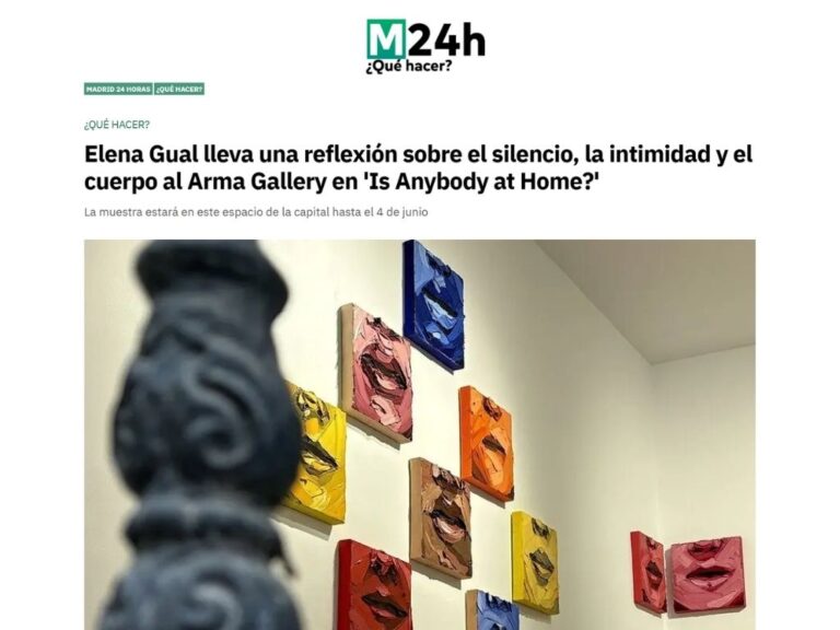 ARMA GALLERY - Contemporary Art - Elena Gual - Solo Show - Madrid - Artist - M 24h