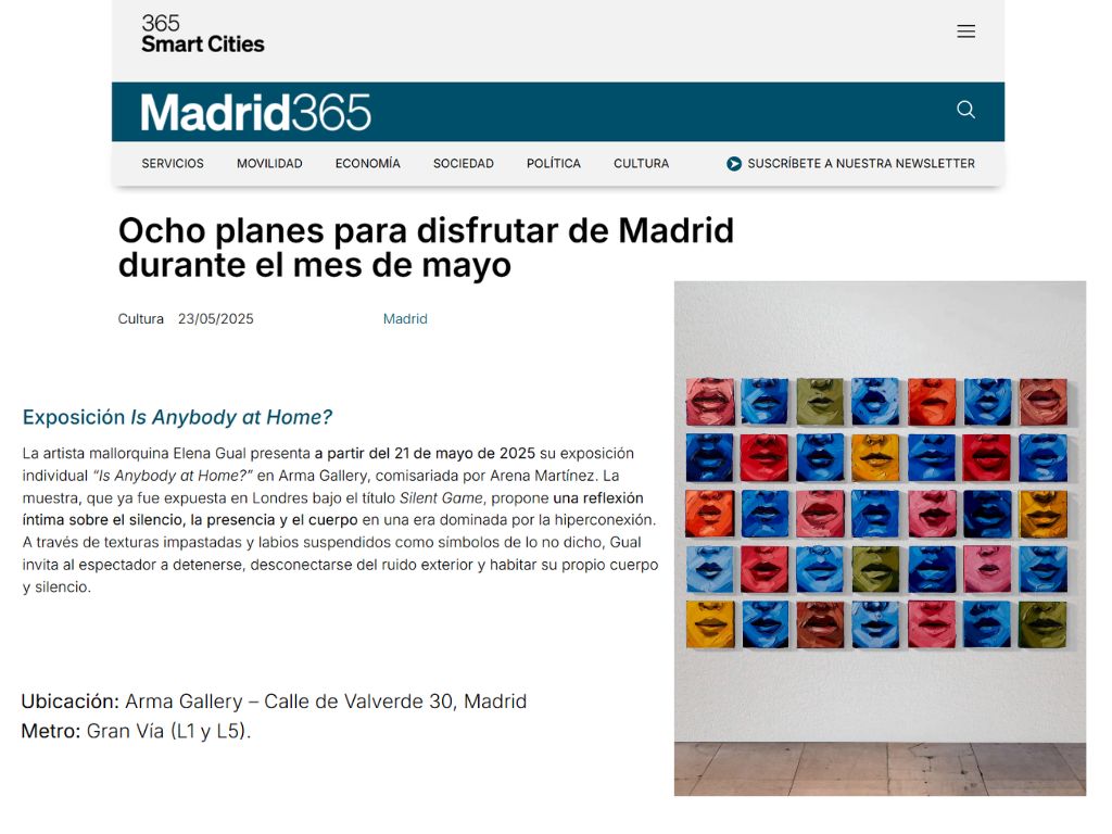 ARMA GALLERY - Contemporary Art - Elena Gual - Solo Show - Madrid - Artist - Madrid 365