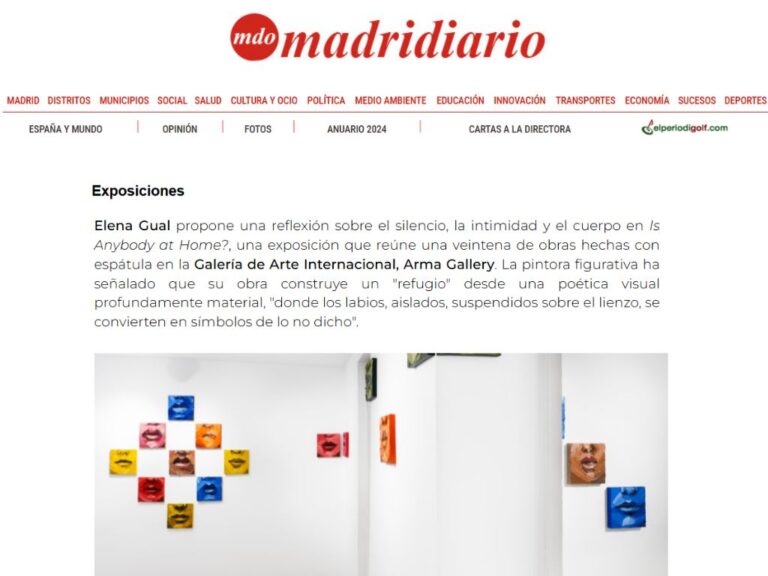 ARMA GALLERY - Contemporary Art - Elena Gual - Solo Show - Madrid - Artist - Madrid Diario