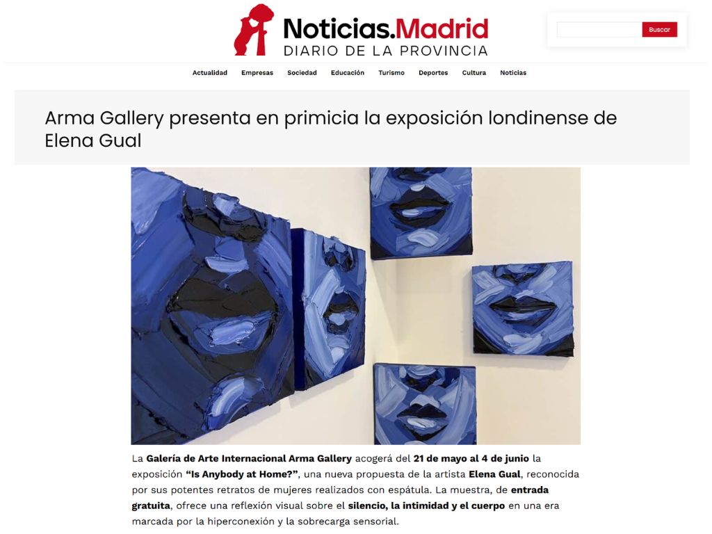 ARMA GALLERY - Contemporary Art - Elena Gual - Solo Show - Madrid - Artist - Noticias Madrid