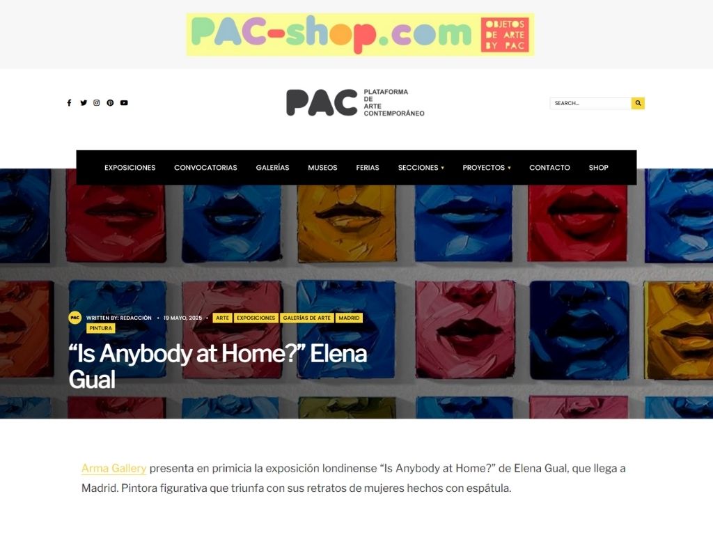 ARMA GALLERY - Contemporary Art - Elena Gual - Solo Show - Madrid - Artist - PAC