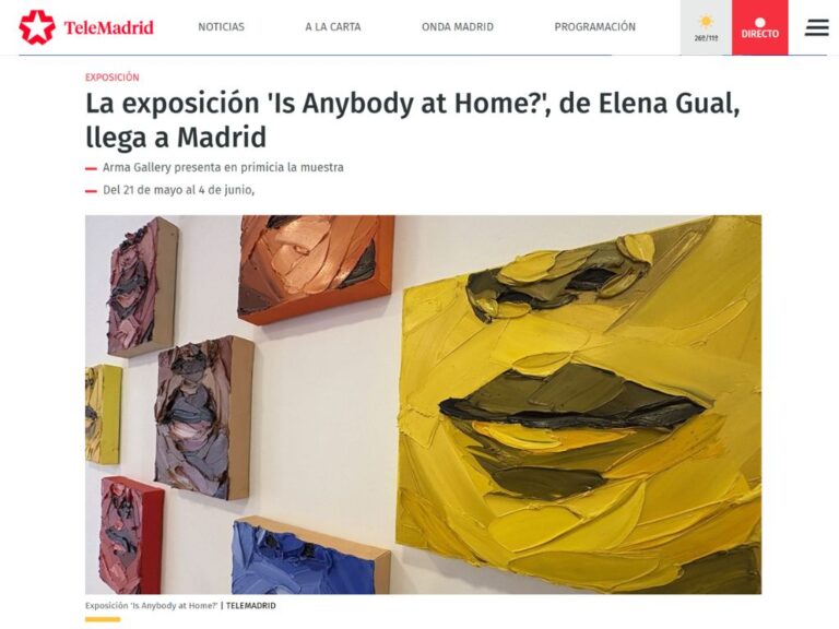 ARMA GALLERY - Contemporary Art - Elena Gual - Solo Show - Madrid - Artist - Tele Madrid