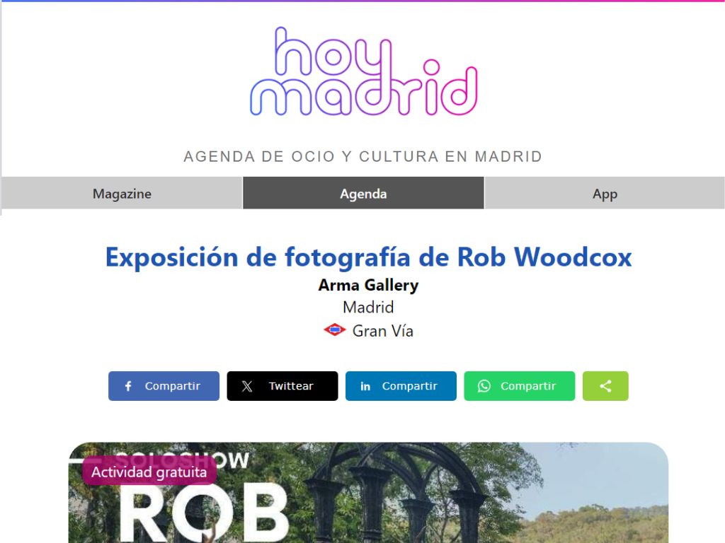 Arma Gallery - Contemporary Art - Rob Woodcox - Expo - Press - Hoy Madrid