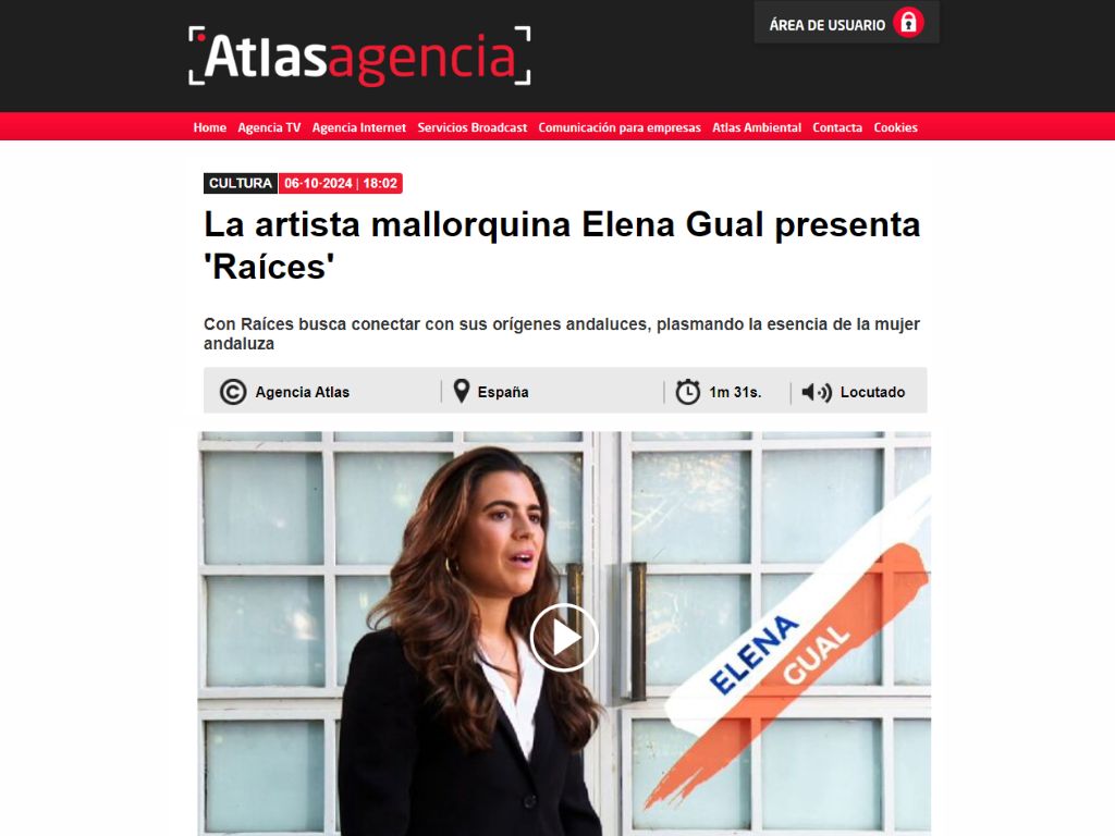 Arma Gallery - Contemporary art - Press - Elena Gual - Raíces - Atlas Agencia
