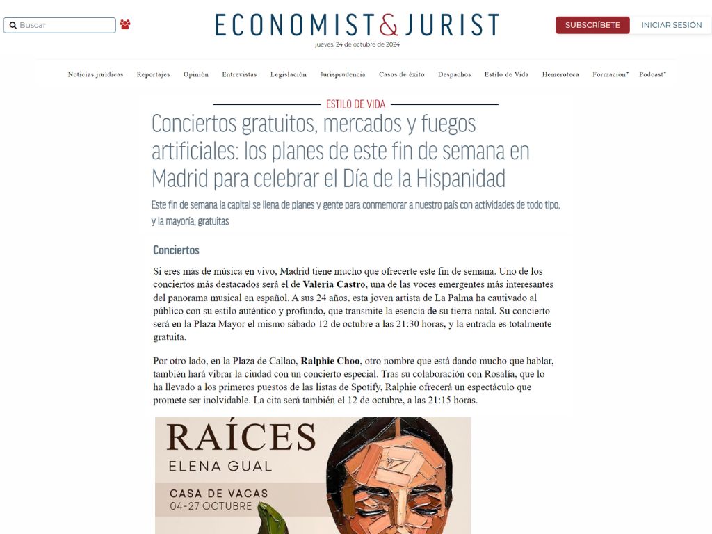 Arma Gallery - Contemporary art - Press - Elena Gual - Raíces - Economist and Jurist
