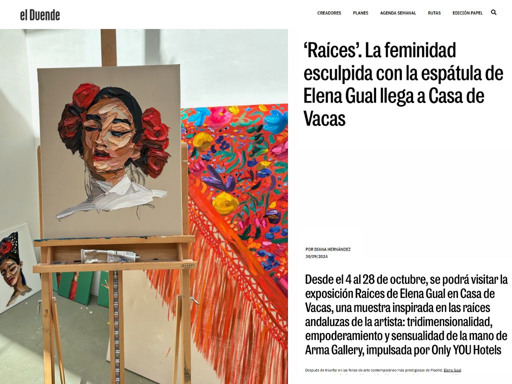 Arma Gallery - Contemporary art - Press - Elena Gual - Raíces - El Duende