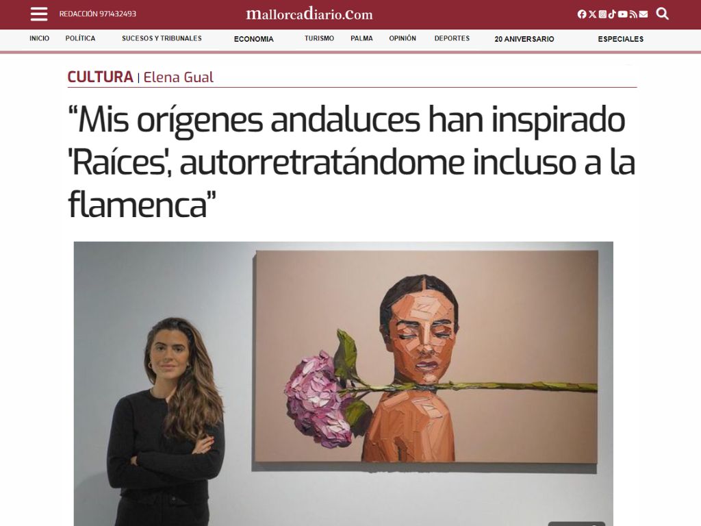 Arma Gallery - Contemporary art - Press - Elena Gual - Raíces - Mallorca Diario